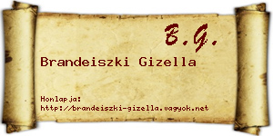 Brandeiszki Gizella névjegykártya